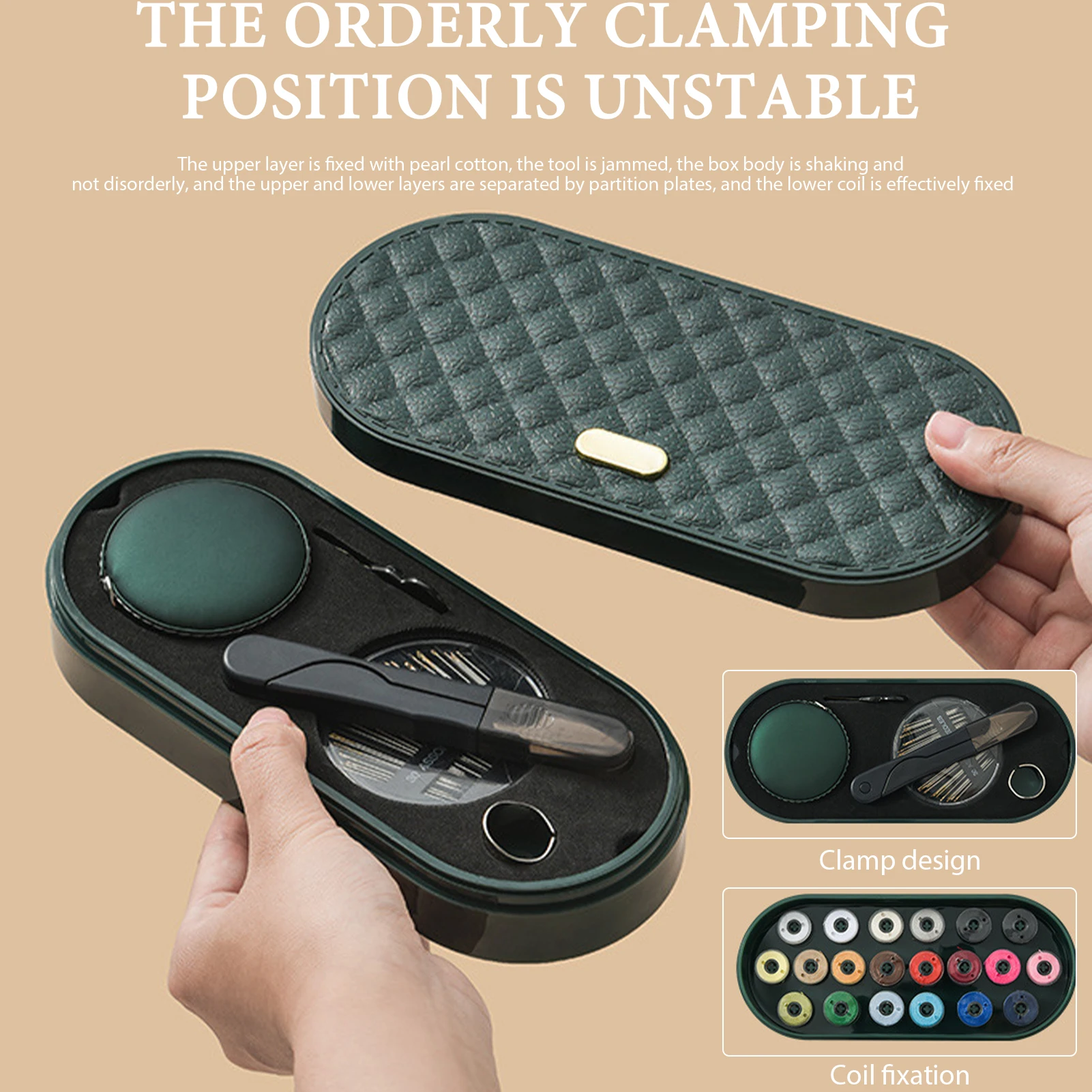 Multifunctional Sewing Kit Portable DIY Sewing Needle Threads Box Large Capacity Hand Sewing Case Set Travel Sewing Accessories