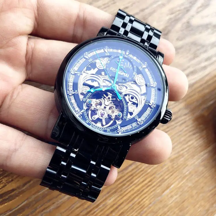 Watch Men's Automatic Mechanical Watch Fashion Business Waterproof Hollow Watch