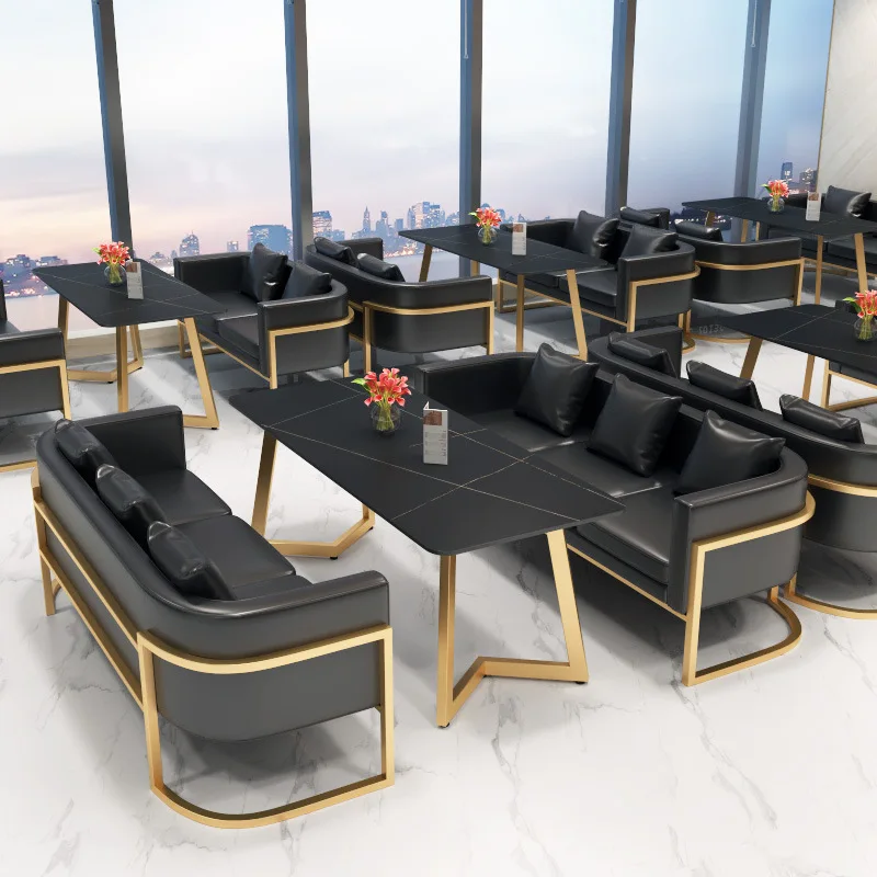 Restaurant booth Sales office Reception tables and chairs Negotiation sofa cafe