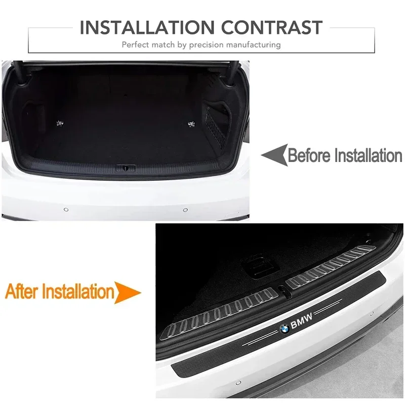 1/4/5 قطعة عتبة باب السيارة لوحة بالية ديكور ألياف الكربون ملصقات لسيارات BMW X1 X2 X3 X4 X5 X6 X7 F30 F10 E28 E90 F20 E46 E60 E70 E39