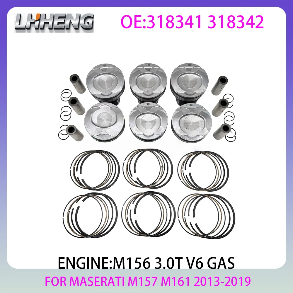 Conjunto de Pistón de Motor para MASERATI LEVANTE M161 Ghibli M157 Quattroporte 3.0L 3.0 L T V6 GAS 13-19 297171 297172 318341 M156