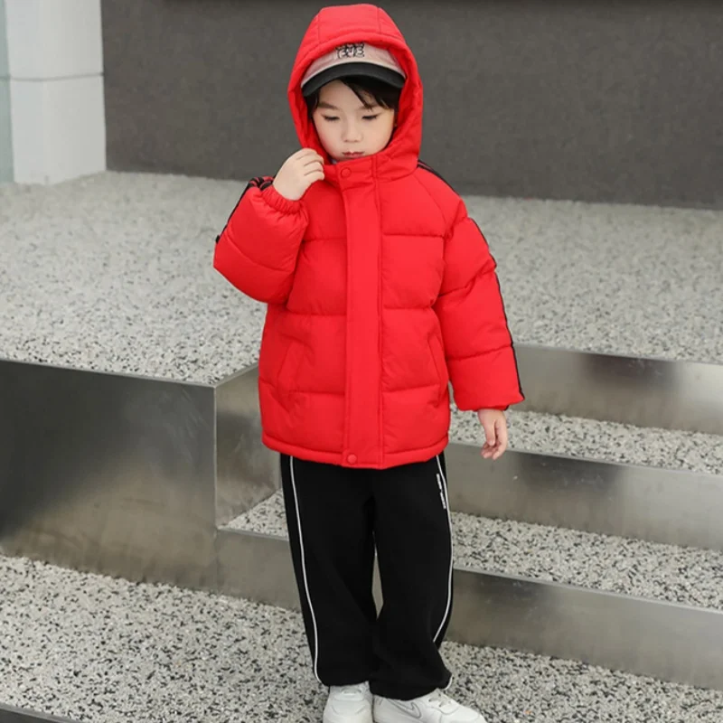 

Boys Coat Overcoat Jacket Windbreak Outerwear 2024 Red Spring Autumn Cotton Sport Teenagers Christmas Gift Children's Clothing