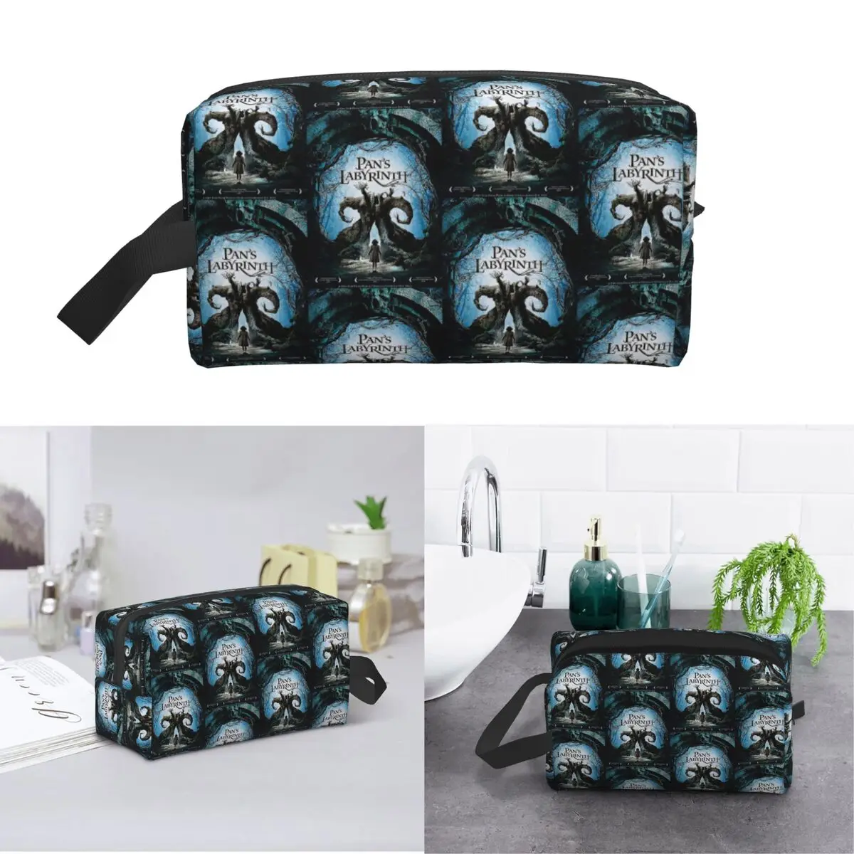 Pan's Labyrinth Movie Poster Makeup Bag Cosmetic Organizer Storage Dopp Kit Toiletry Cosmetic Bag for Women Beauty Pencil Case