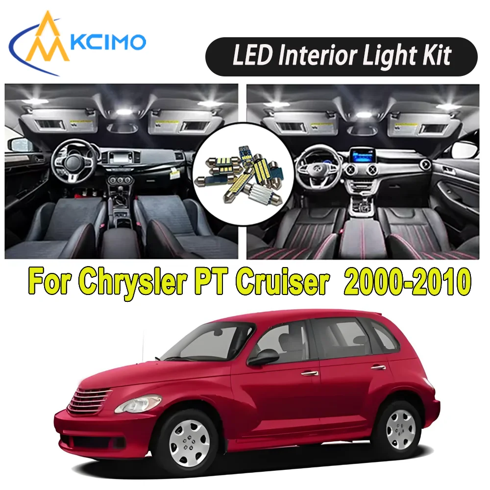 

New Light Bulb For Chrysler PT Cruiser (2000-2010) Premium Bright LED Interior Dome Map Trunk Light Kit Car Led Lamps Canbus Car