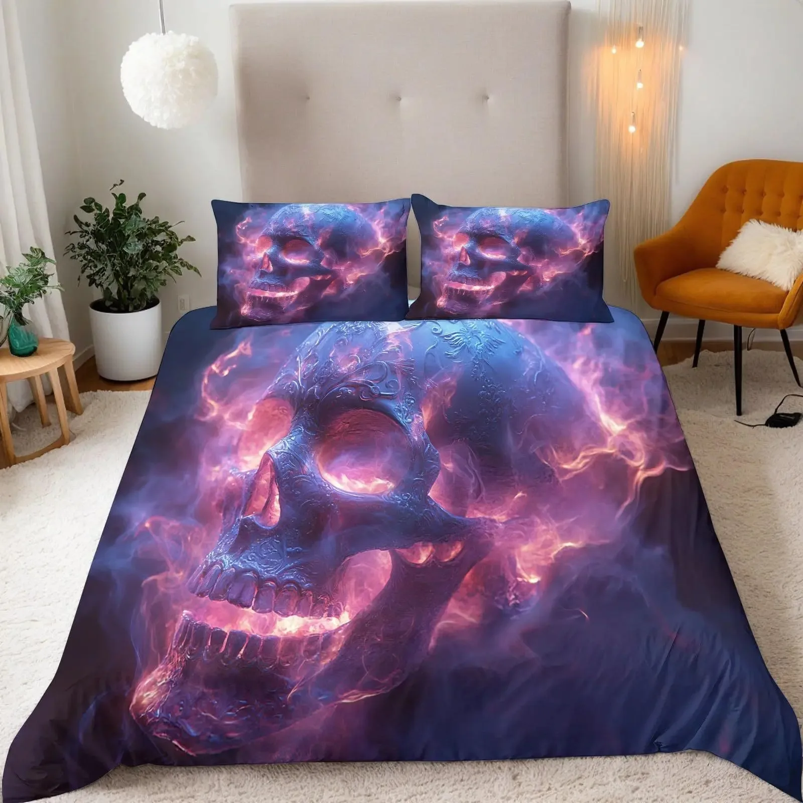 set-copripiumino-gotico-con-teschio-e-rosa-stampa-floreale-viola-biancheria-da-letto-in-morbida-microfibra-arredo-camera-da-letto-scura-misure-twin-full-queen-king-idea-regalo