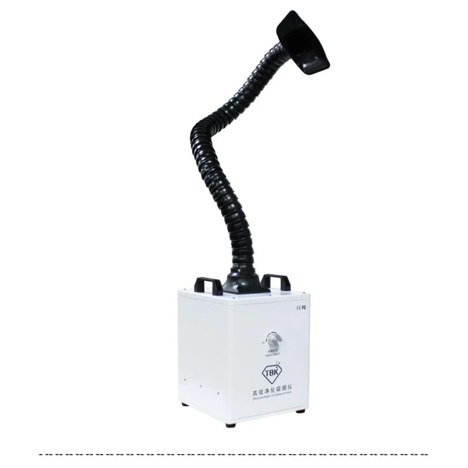 TBK-Nettoyeur de fumée à souder, supporter ficateur de poussière de fumée, purification de fumée à deux têtes, extracteur en porcelaine, filtre à air, salle de nettoyage de la poussière