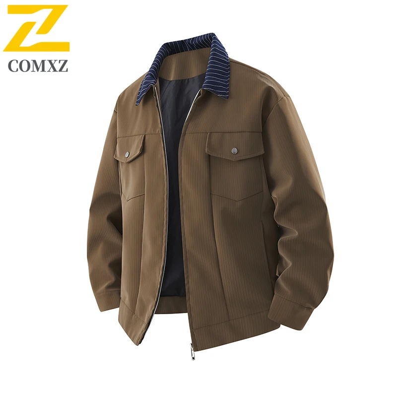 

Spring Autumn New Men's Jacket Brand Casual Work Clothes Multi Pocket Coat Male Korean Edition Harajuku Loose Jacket Size L-8xl