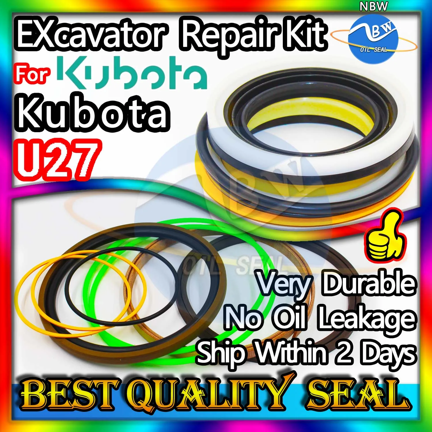 

For Kubota U27 Repair Kit Excavator Oil Seal Control Pilot Valve Blade TRAVEL Joystick Engine O-ring Cylinder BOOM ARM Bucket