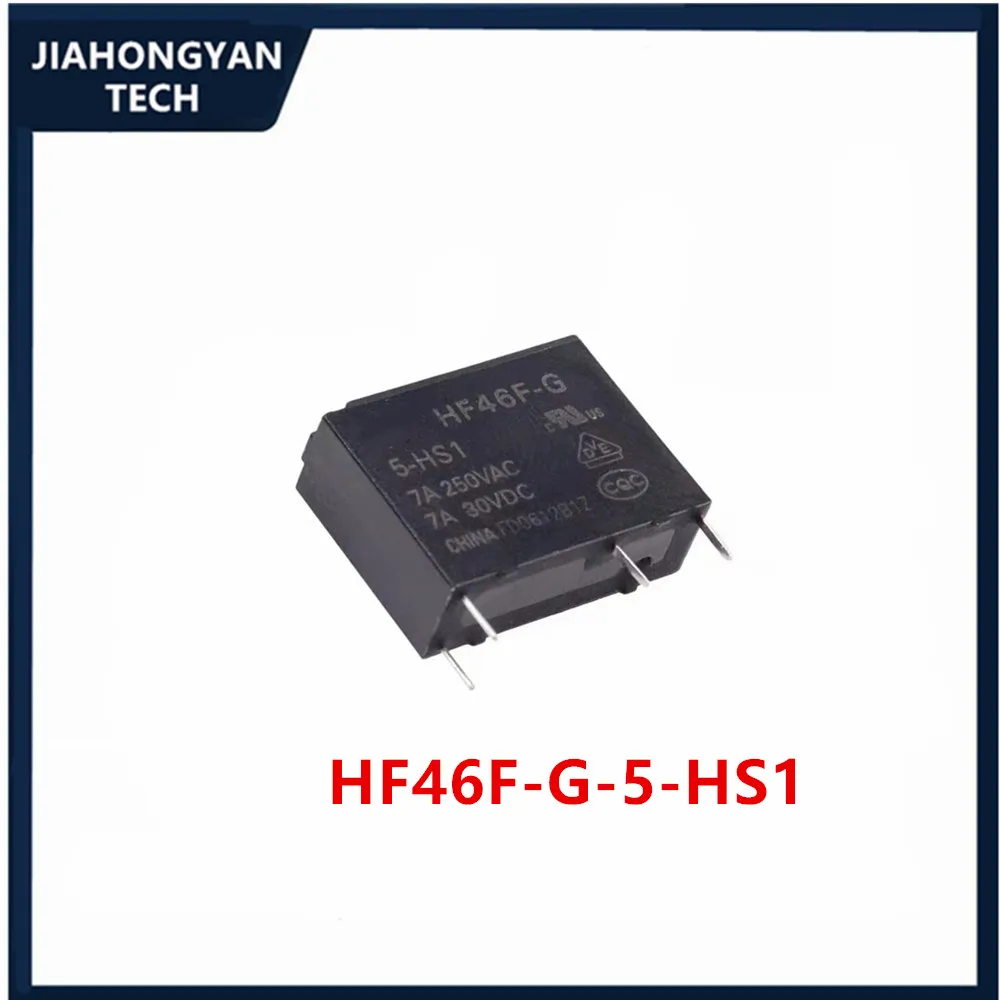 Relé Original de 5 piezas y 10 piezas, HF46F-G-5-HS1, HS1T, HF46F-G-12-HS1, HS1T, HF46F-G-24-HS1, HS1T, 7A250V, un conjunto de 4 pines normalmente abiertos