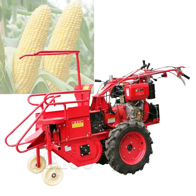 Small new hand-held corn harvester household single row multi function hand held tractor header