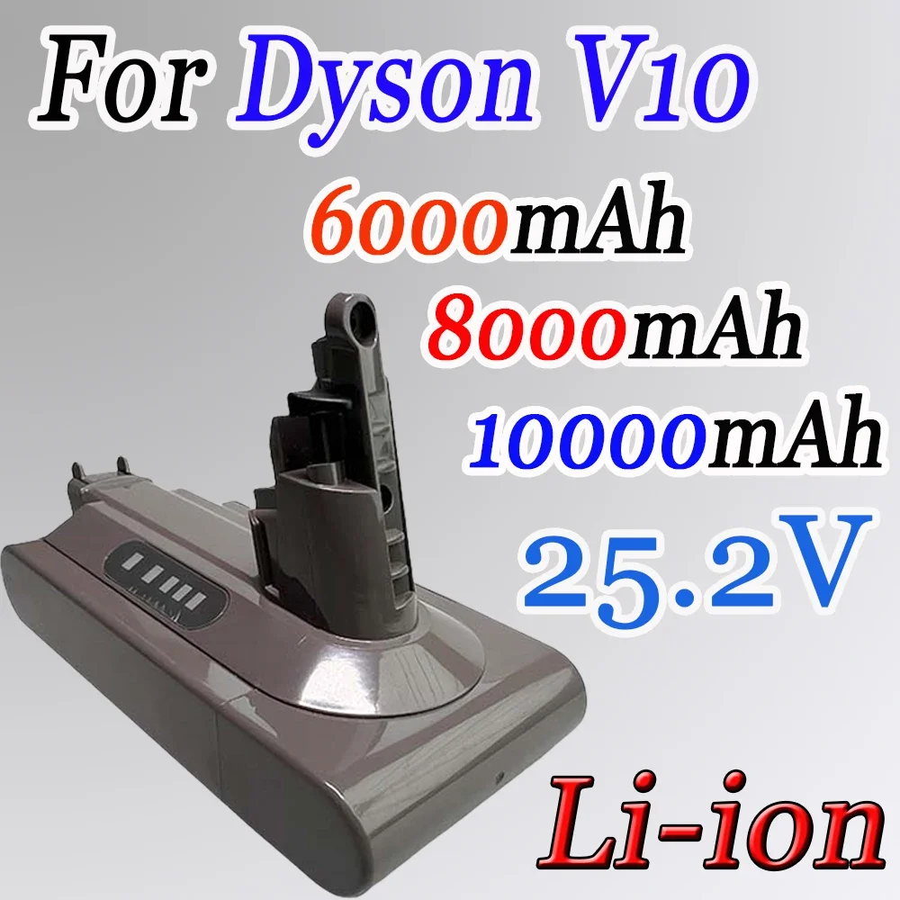 V10 Replacement Battery Lithium-ion 25.2V 6000mA For Dyson V10 Cleaner RH-10 SV12 Battery Pack 7-CELL(206340) SV14 7INR21/70