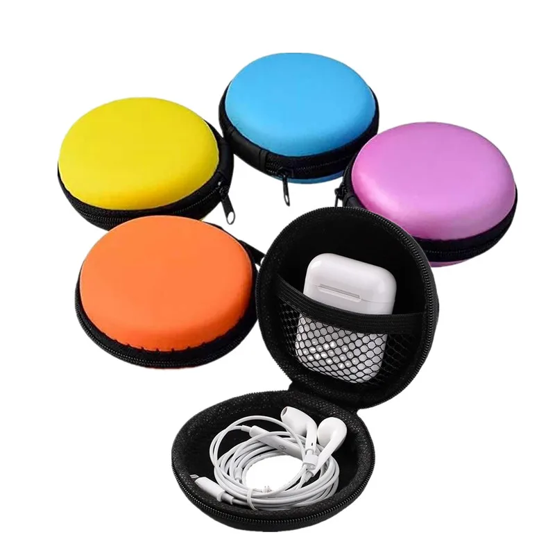 1pc Portable Earphone Case Charging Line Data Cable Holder Case Storage Box Anti-shock Mini Portable Earphone Memory Card Box