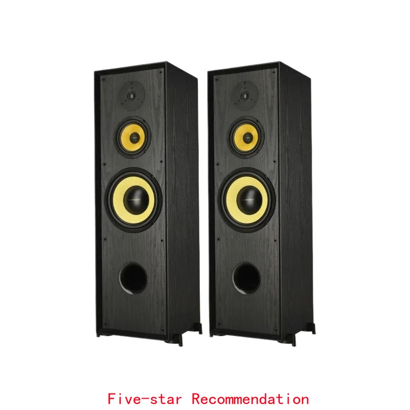AJ-1003 10-Inch 3-Way Passive Floor Standing Speakers, Q2R Tweeter + K6.5 Mid + SK10 Woofer, 300W Hi-Fi Front Tower