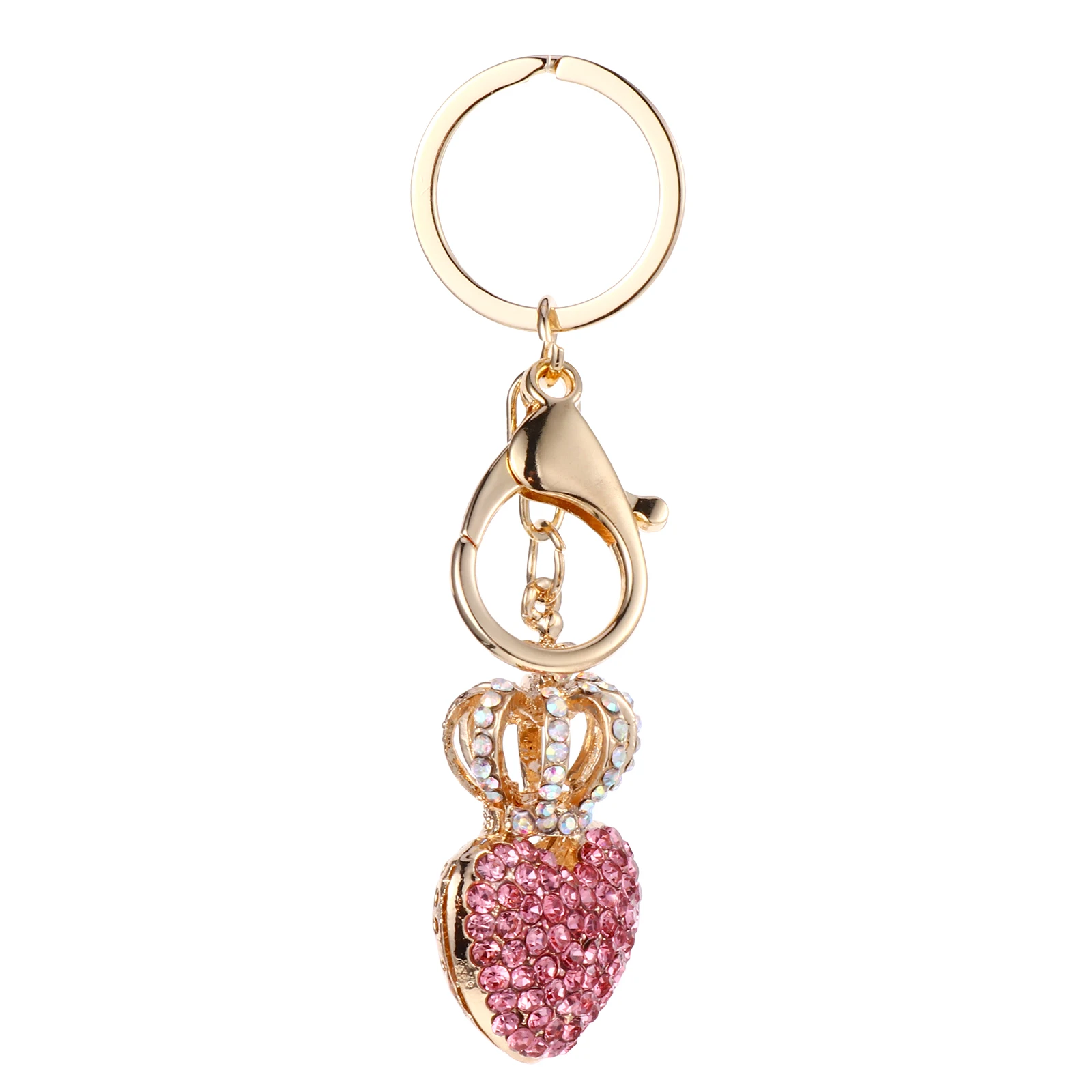 

Crown Keychain Pink Rhinestones Wedding Bag Hanging Pendant Keychains Pendant Key Ring Holder Key Ring Holder Gift