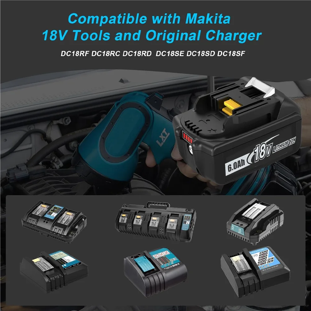 

BL1850 for makita18v 9AH/6AH original battery bl1860 tool batteries tool batteries compatible for Makita 18 Volt wireless grinde