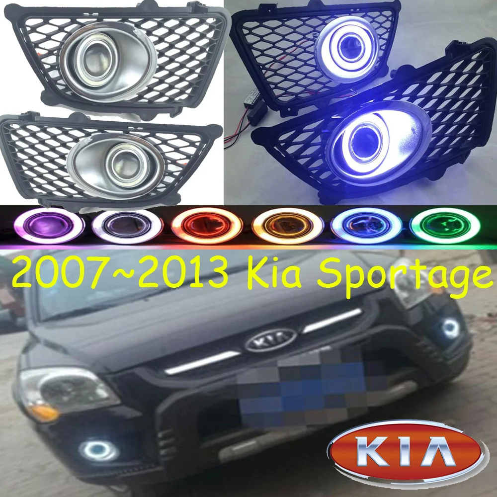 car bumper headlight for KIA Sportage fog projector lens light 2007~2013y car accessories CCFL for kia sportage headlamp