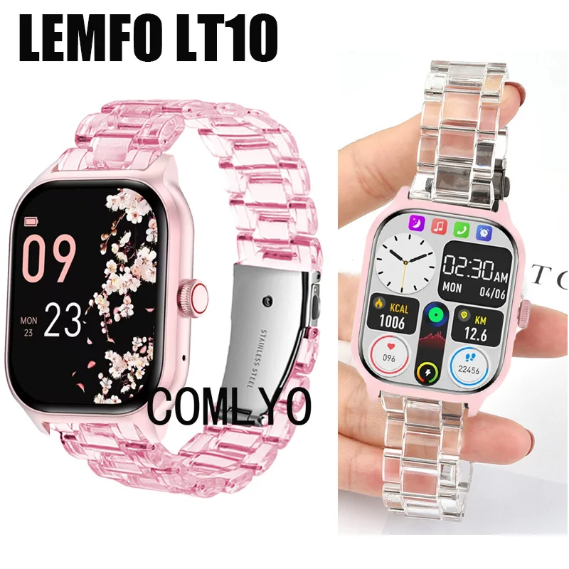 For LEMFO LT10 Strap Wristband Plastic Clear Smart Watch WOMEN MEN Band