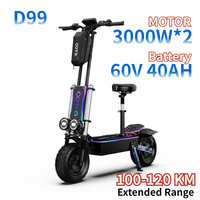 Electric Scooter DUOTTS D99 D88 K8 6000W Dual Motor 60V 40Ah Battery High Power E-Scooter Folding Off-Road Seat Electric Scooter