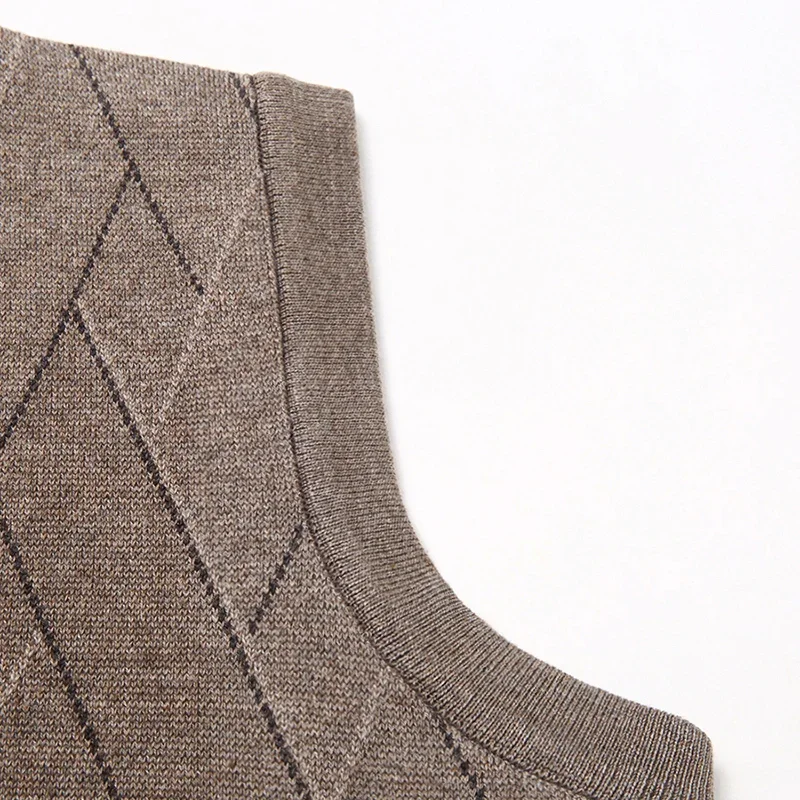 Canotta maglione casual ispessito da uomo Canotta con scollo a V da uomo calda autunno e inverno
