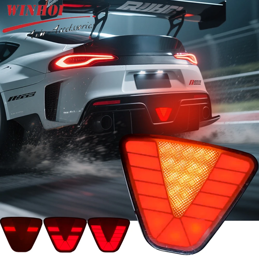 

Динамический стоп-сигнал в стиле F1, контрольные огни, 12 В, задний, 3-й, стробоскоп, стоп-сигнал, хвостовая сигнальная мигающая лампа для авто, внедорожника