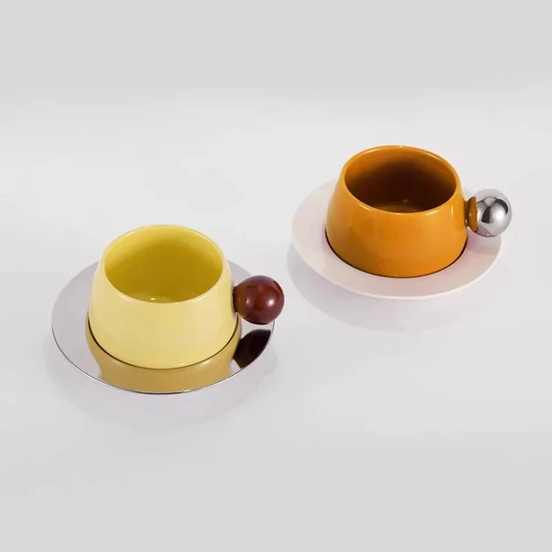 

Ceramic mug girls high value water cup sense light luxury design niche coffee
