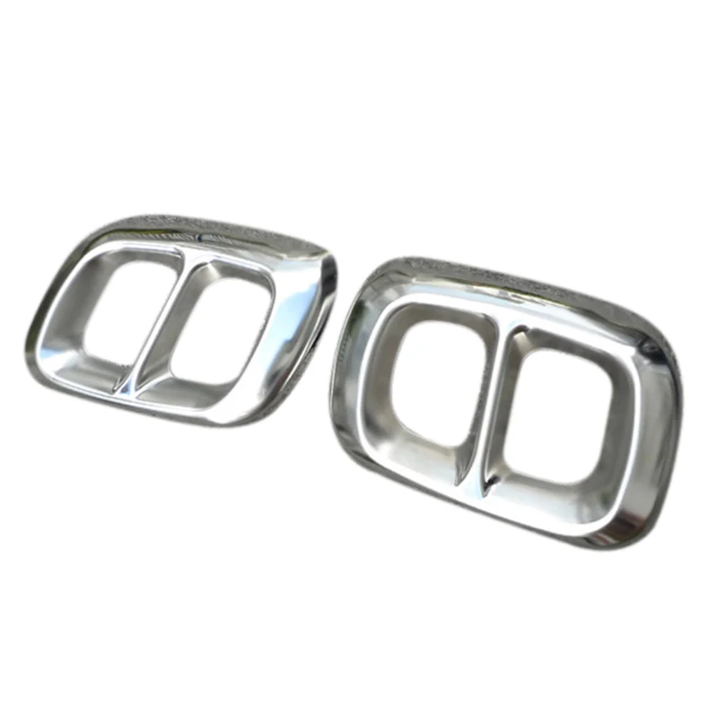 2Pcs Stainless Steel Chrome for GLA Class X156 Car Exhaust Muffler Cover Trim