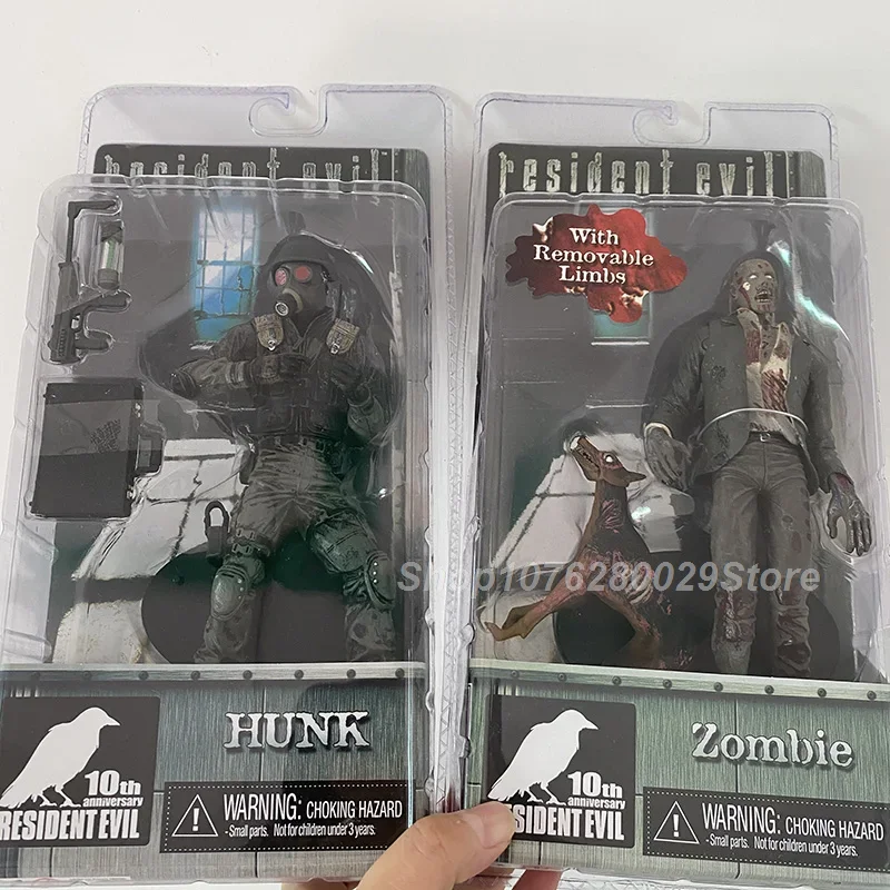 NECA Redfield Hunk Zombie Con Dog Licker E Walker Chris Redfield Biohazard Eecutioner Majini Action Figure Modello Giocattoli Decor