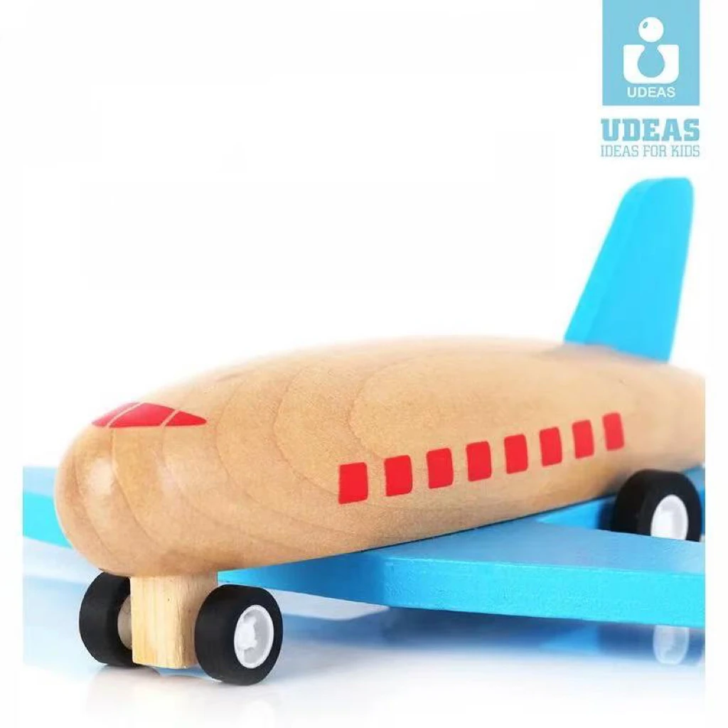 Avión de juguete de madera ecológico para niños, Mini avión bonito, vehículo educativo para niños pequeños, Juguetes para bebés