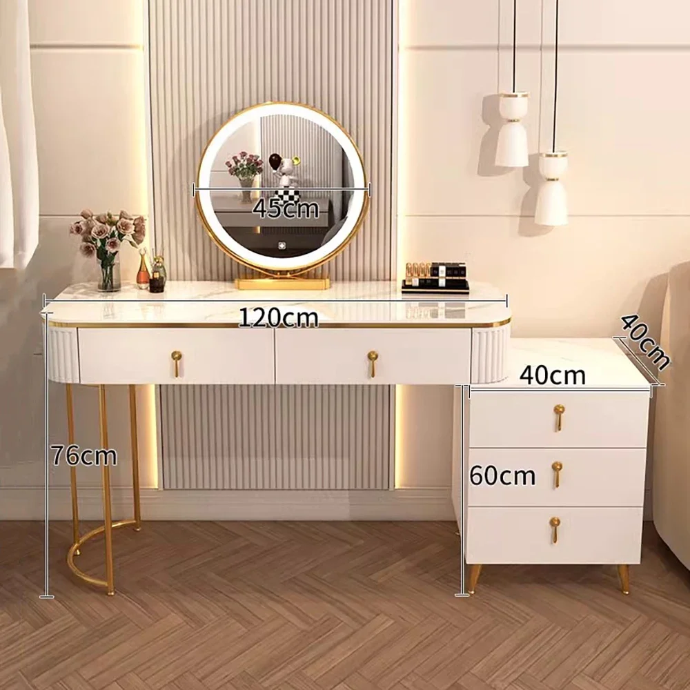 Nordic Makeup Vanity Table Modern Bedroom Girls Luxury Dressing Table Multifunctional Style Artist Schminktisch Home Furniture