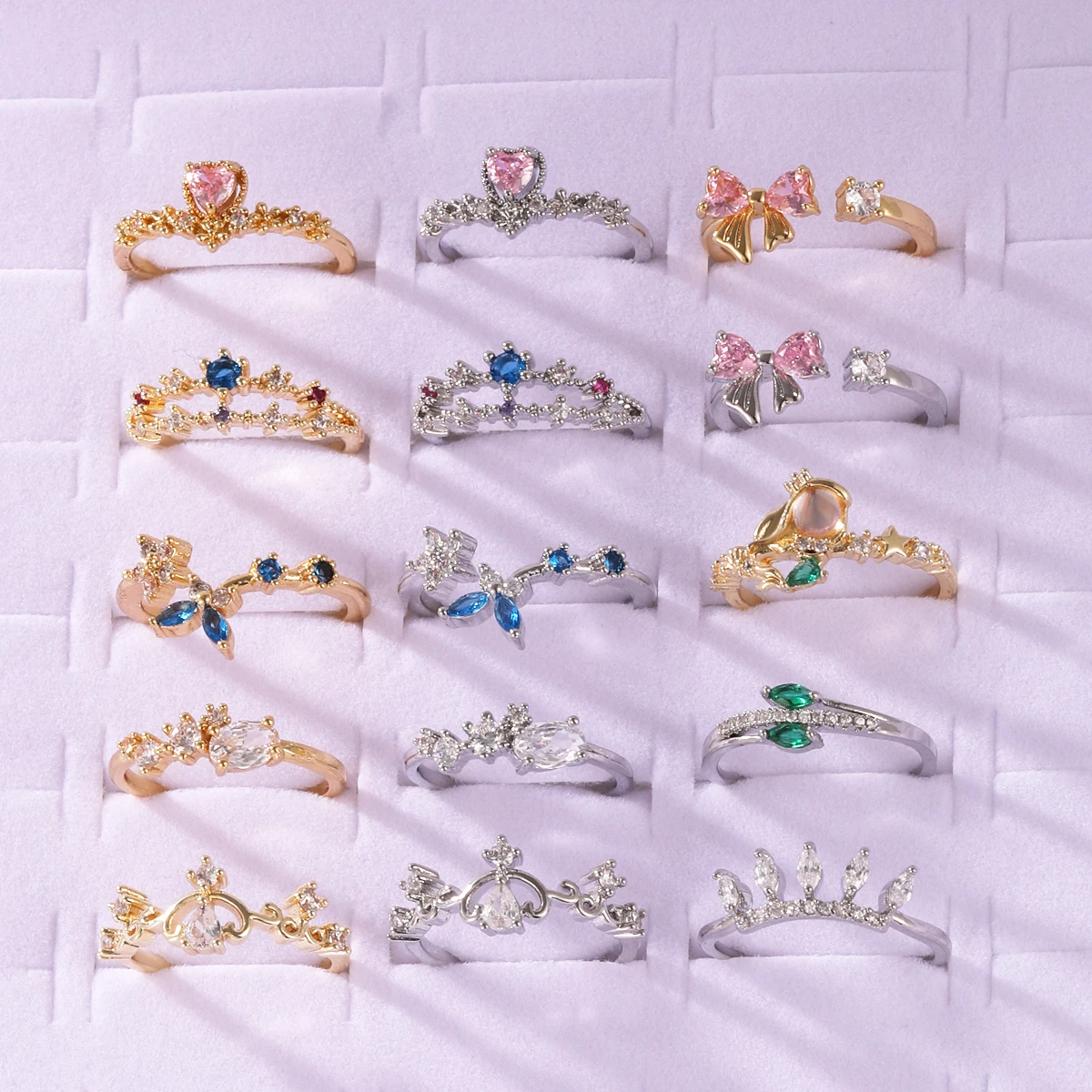Luxuriöse Kristall-Ringe mit Bunten CZ-Steinen für Damen, Verlobungsring, Exquisites Hochzeits-Jubiläumsgeschenk, Trendiger Partyschmuck
