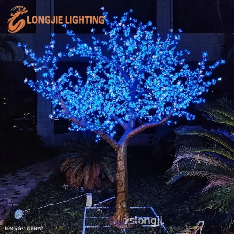 Natural Tree trunk LED Artificial Cherry Blossom Tree Light Christmas Light 3m Height 110/220V Rainproof Outdoor Use