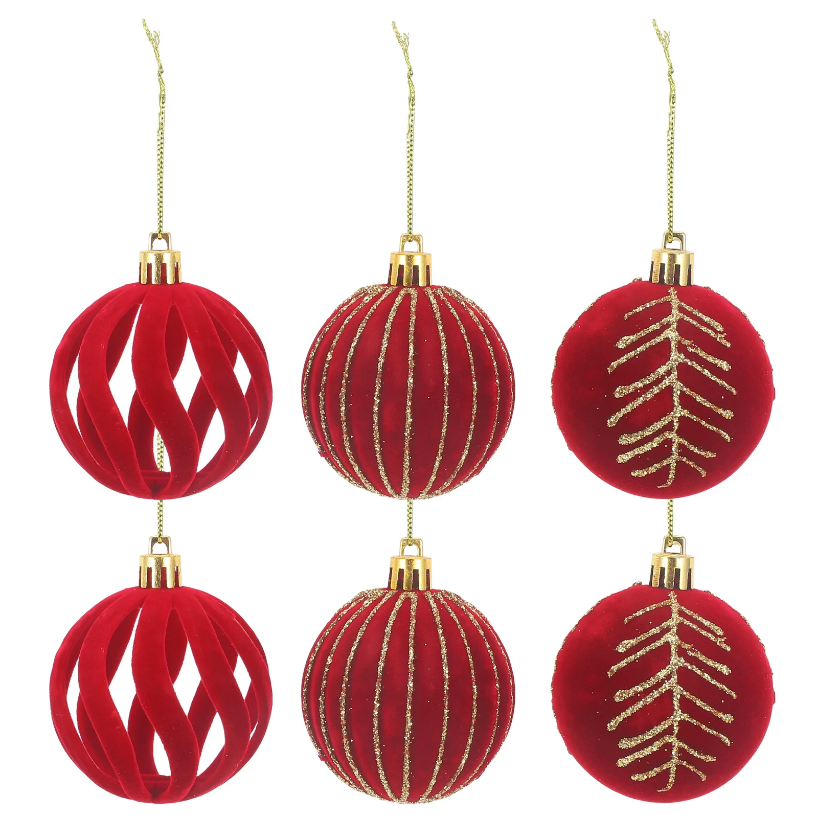 

6Pcs Christmas Tree Decorations Ball Ornaments Hanging Xmas Tree Pendant Festive Holiday Decor for Party Home Hotel
