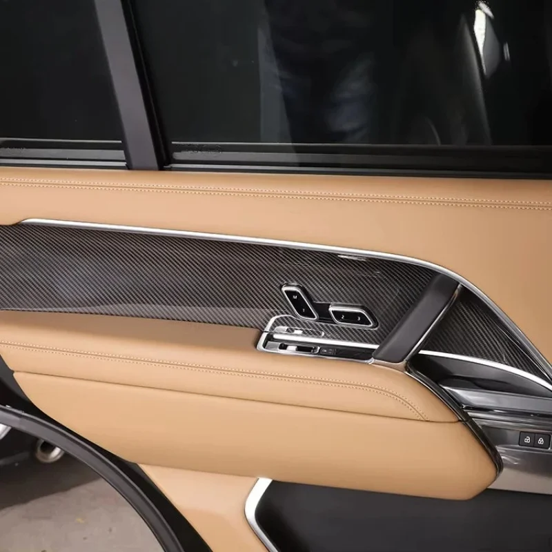 High Quality Hot Selling True Carbon Fiber Inner Door Panel Cover 2023-2024 Protective Trim Accessories