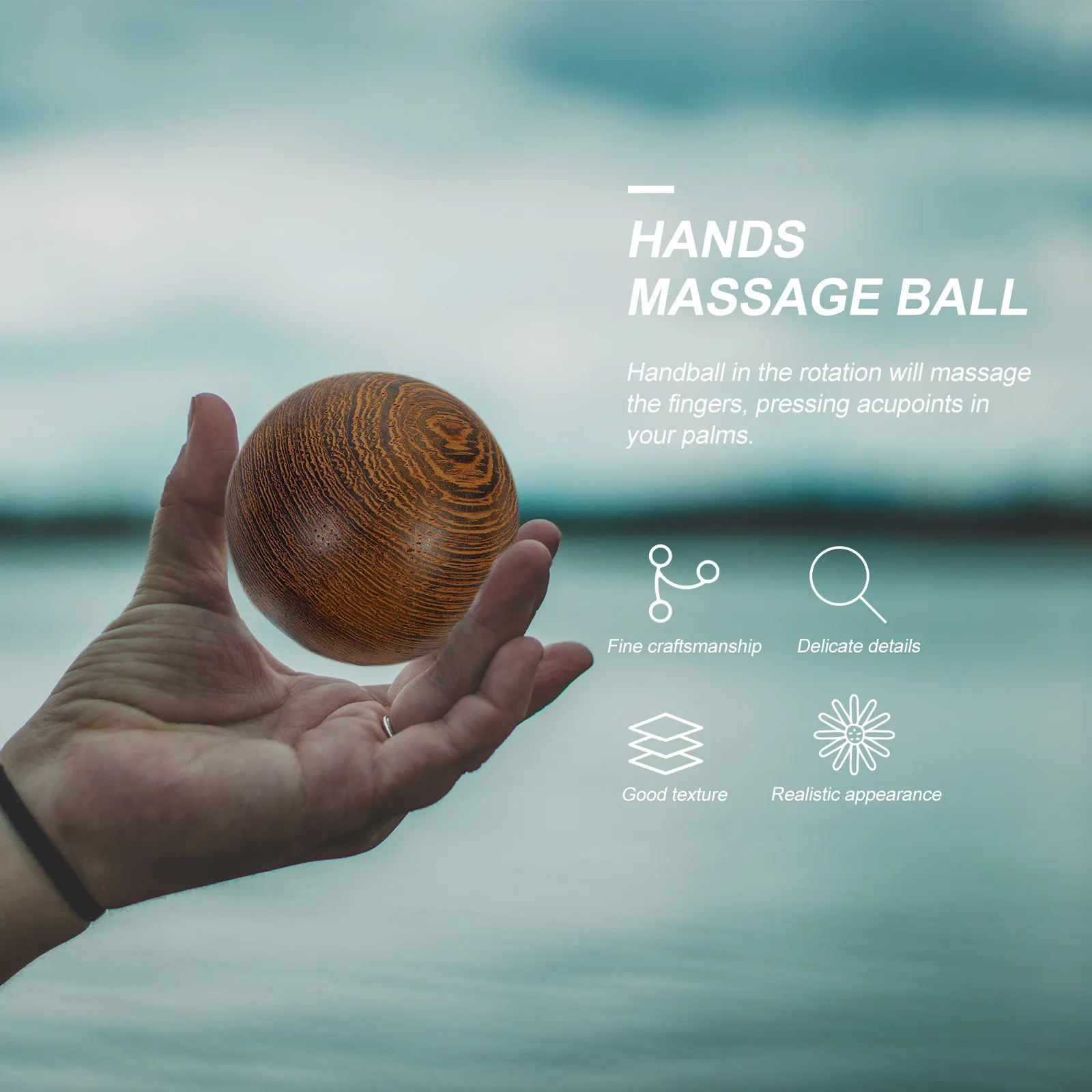 1Pair Red Sphere Hand Training Balls Solid Wood Portable Health Balls for Elderly Gift Hand Muscle Movement Palm Massage