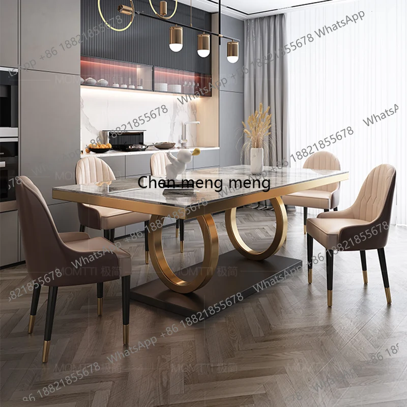 6 People Kitcjen Dining Table Set Coffee Console High Marble Side Table Eat Top Multifunctional Muebles Para El Hogar Furniture