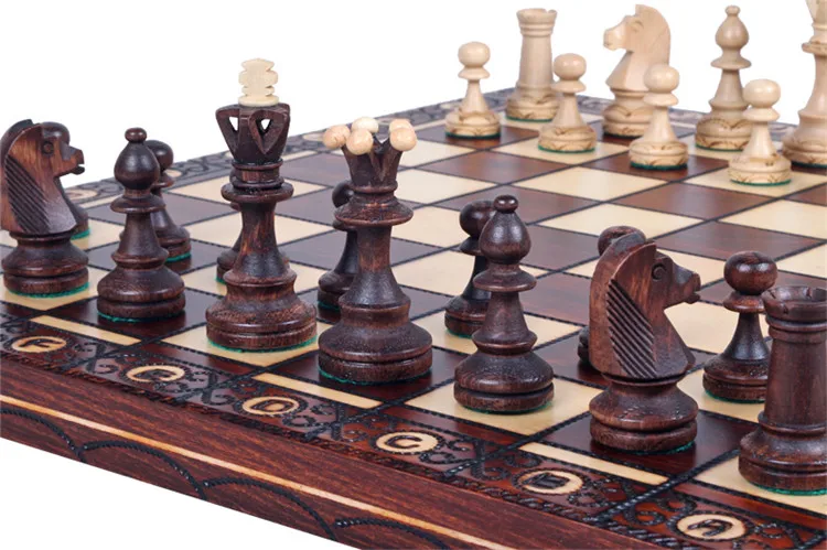 

New Wooden Chess Set 42*42cm King Height 85mm Chess Pieces Floding Chessboard Chess Game Set I93