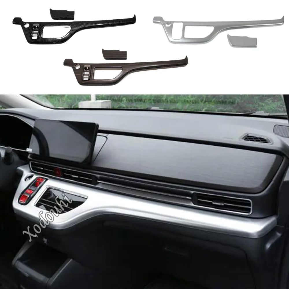 For Honda Odyssey 2022 2023 2024 Center Console Trim Frame Co-Pilot Glove Box ABS Plastic Accessories Decoration Stickers Cover