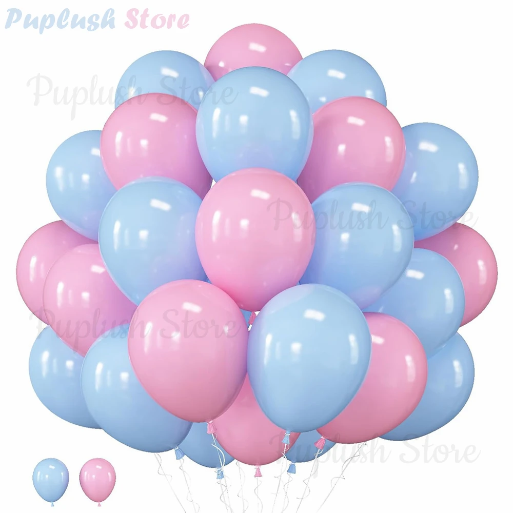 

30Pcs Pink Blue Balloons 10inch Gender Reveal Latex Balloons for Birthday Boy or Girl Gender Reveal Baby Shower Party Decoration