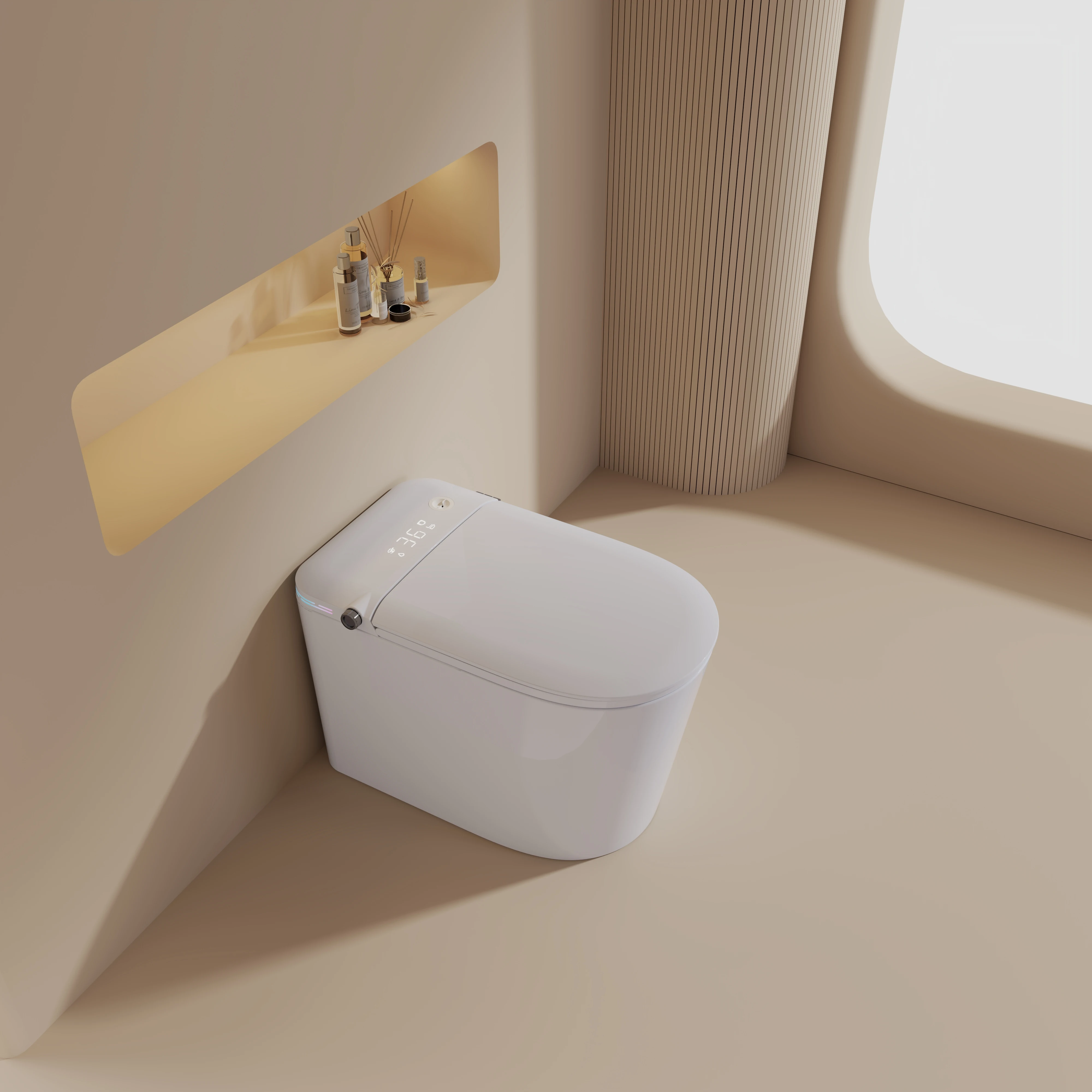 Hot-selling modern hotel bathroom extended floor type intelligent P-type floor drain S-type floor drain double flush