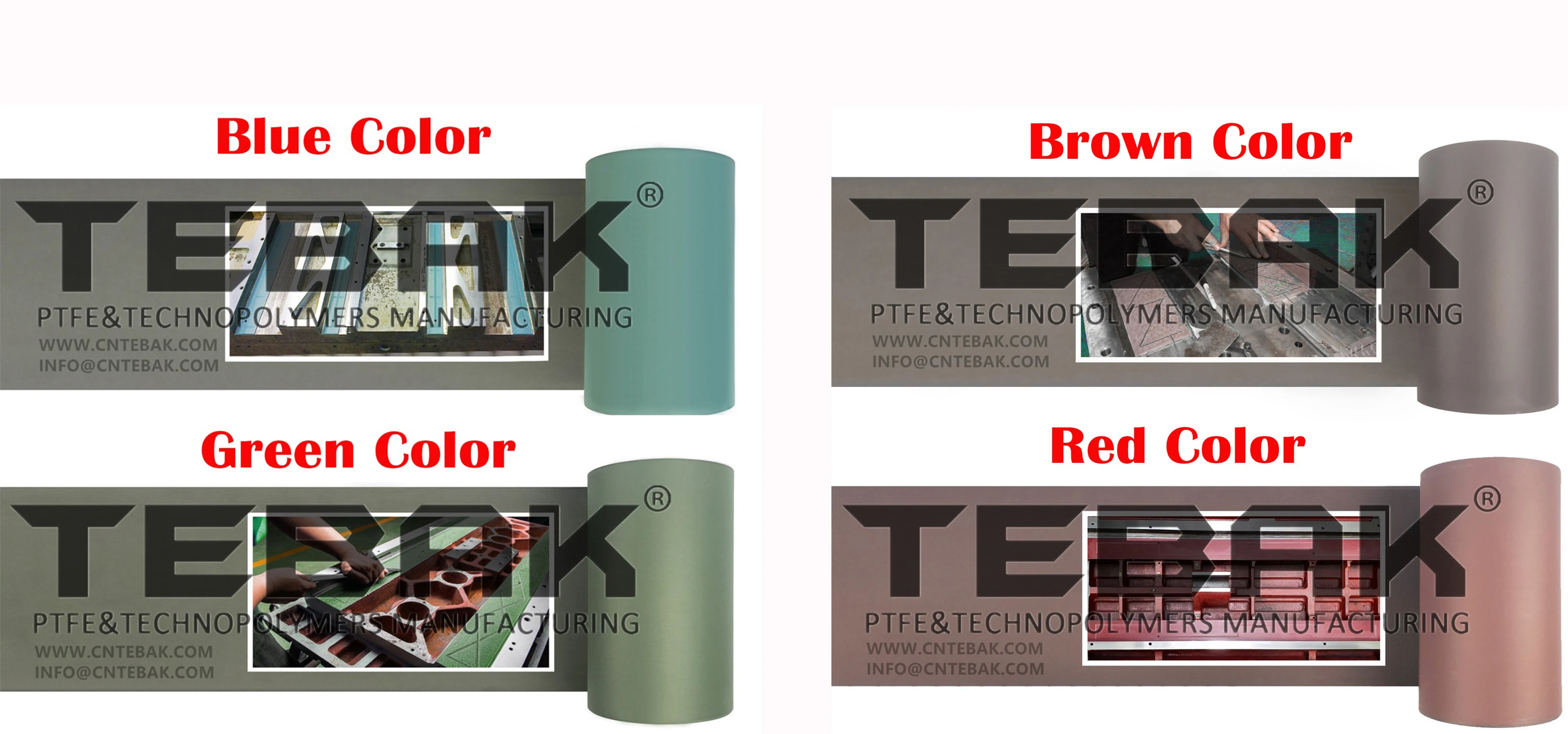 Thickness 0.5/0.8/1.0/1.2/1.5/2.0/2.5/3.2mm Guideway Slideway Green Blue Red Colors Turcit B CNC Machine Tool Rails Soft PTFE