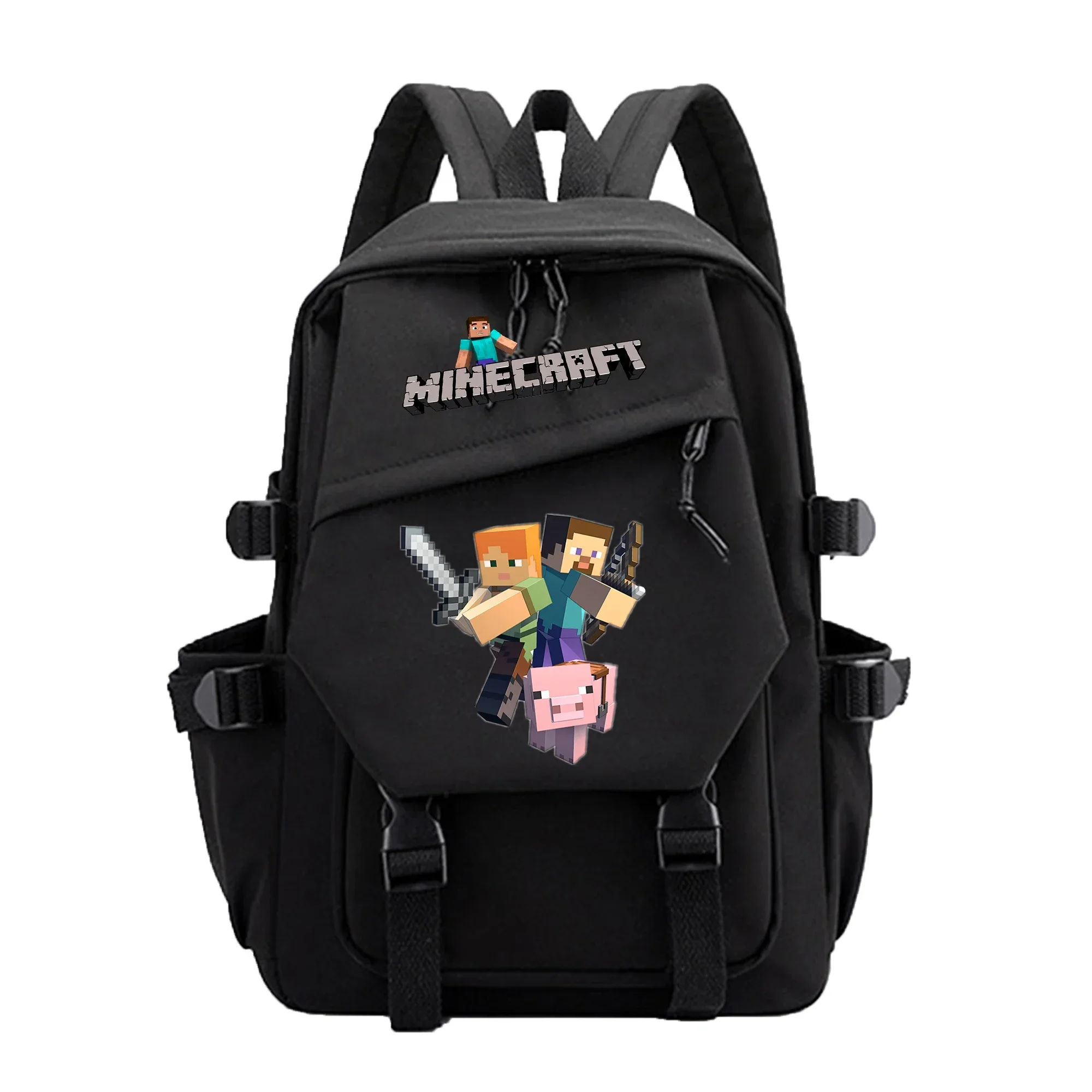 Minerador artesanato pixel mochila à prova dwaterproof água steve mochila para estudante menino meninas portátil pacote de livro