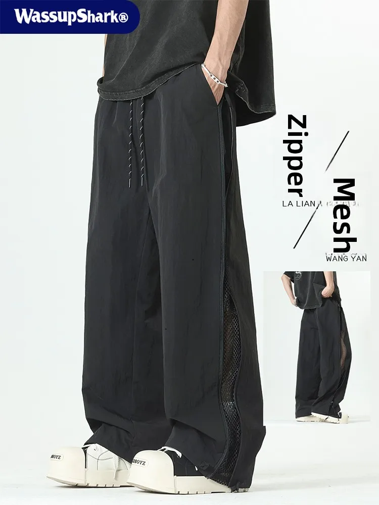 

Wassup ark, мужские летние повседневные брюки на молнии, дышащие, функциональные, прямые брюки, американский дизайн, свободная посадка
