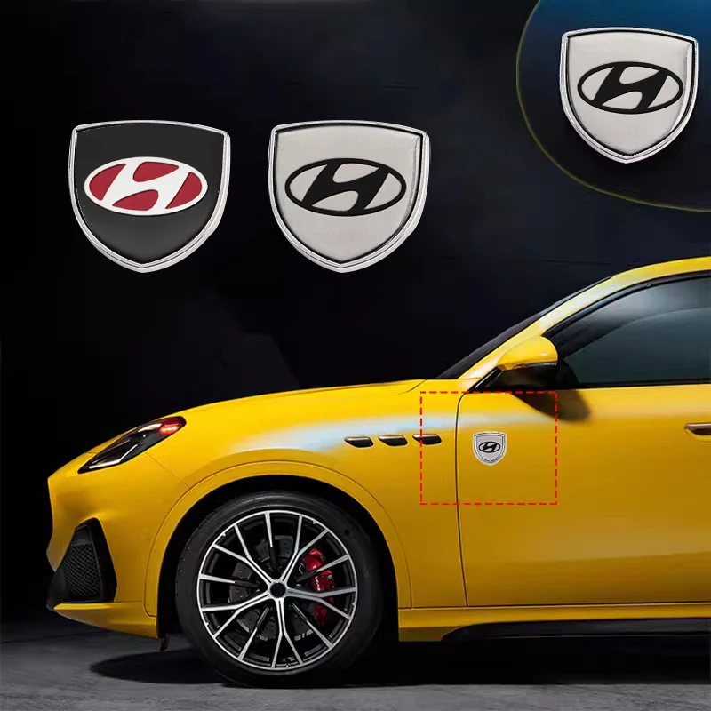 ثلاثية الأبعاد التصميم جسم السيارة الجانب الجذع درابزين درع معدني ملصق ملحق لشركة هيونداي i10 فيراكروز كريتا مكان فيلوستر جيتز تيراكان #1