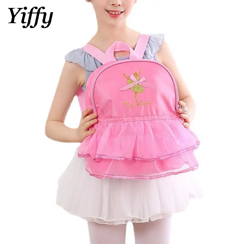 

Детский кружевной танцевальный рюкзак с вышивкой, вместительная специальная сумка для танцевальных тренировок, Школьный Рюкзак Для Хранения латиноамериканских танцев для девочек