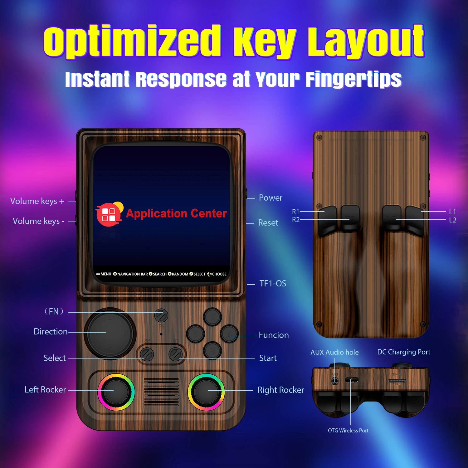 R36T MAX ريترو TV وحدة تحكم بجهاز لعب محمول 20000 + لعبة EmuEMEC نظام واي فاي متعدد اللاعبين 4.0 "IPS شاشة محمولة جيب مشغل فيديو #6