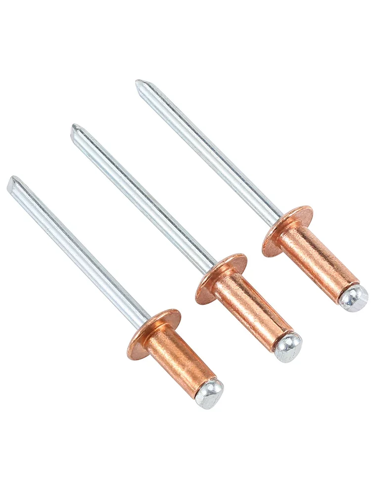 M2.4 M3.2 M4 M4.8 Red Copper Core Pulling Rivets High Strength Open Type Round Head Copper Pull Nails GB12618.520 Series