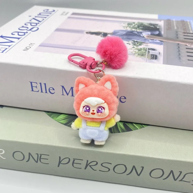 

Flocking beckoning cat pear cute doll creative small gift keychain pendant desktop decoration cute ornament