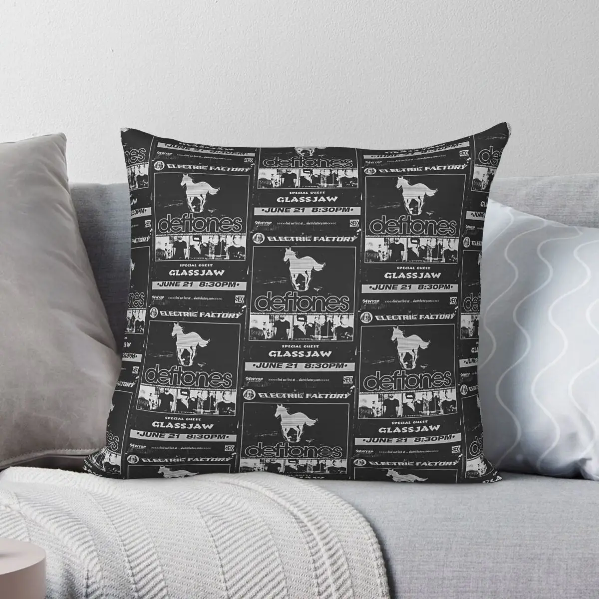 Deftones White Pony Album Square Pillowcase Polyester Linen Velvet Creative Zip Decor Home Cushion Case Wholesale