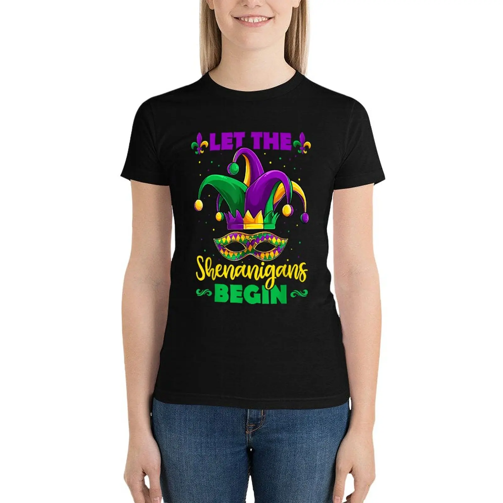 Let The Shenanigans Begin Mardi Gras Kids Men Women T-Shirt animal print customs design your own t shirt dress Women