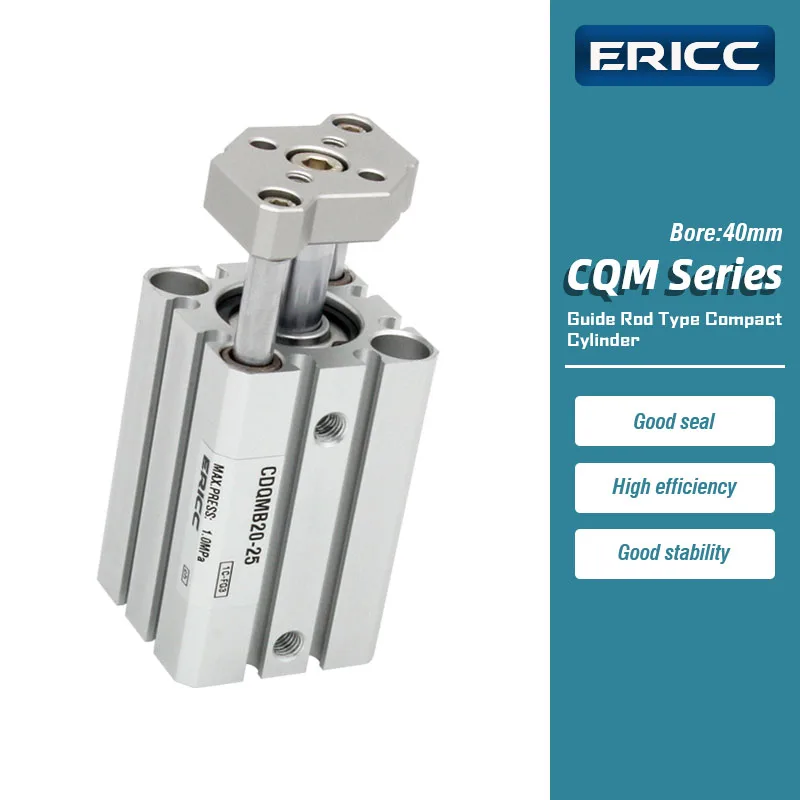 

CQMB40 CDQMB40 Guide Rod Type Compact Cylinder bore 40mm stroke 5-100mm CQMB40-100 CDQMB40-75 air cylinder